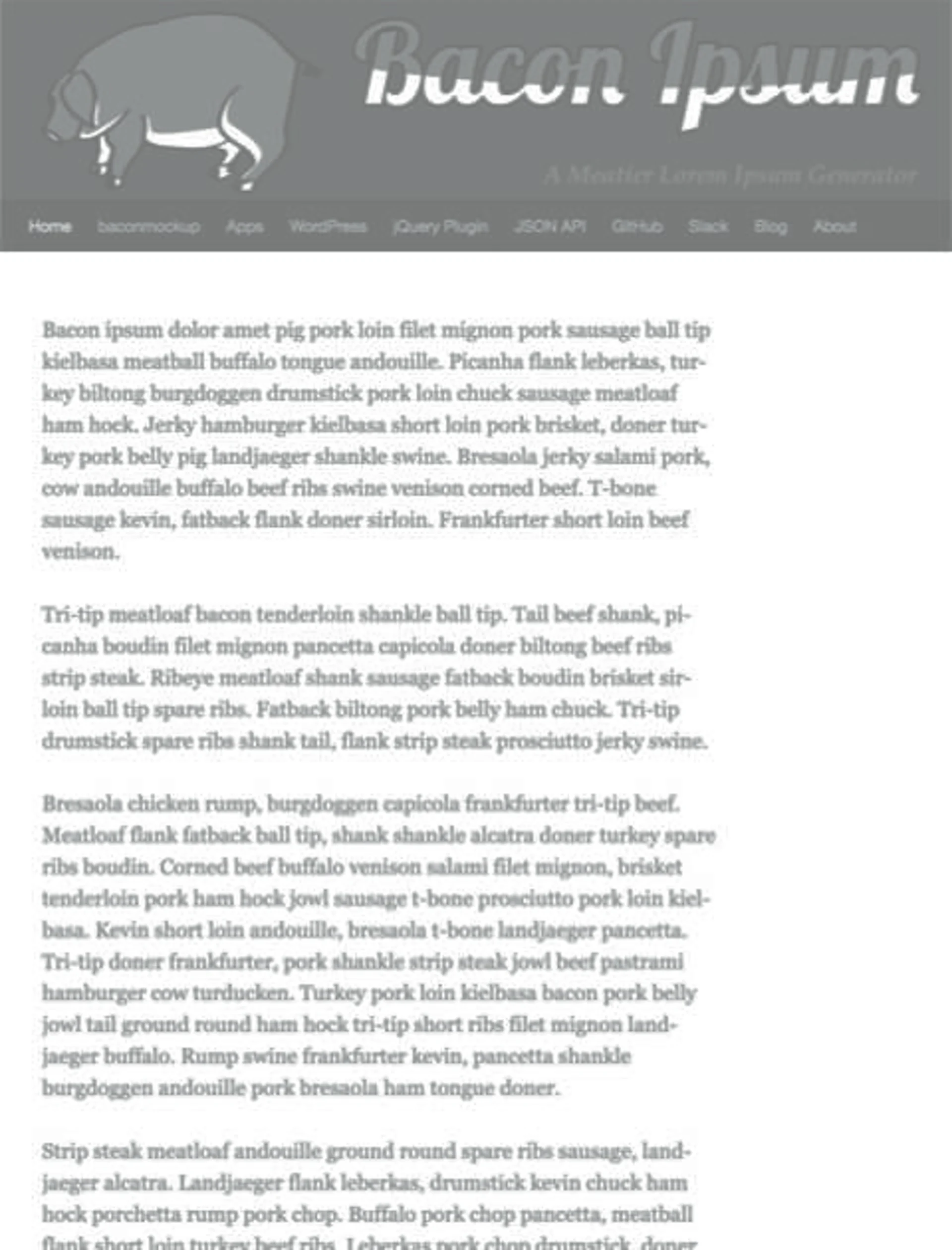 Générateur Bacon Ipsum
