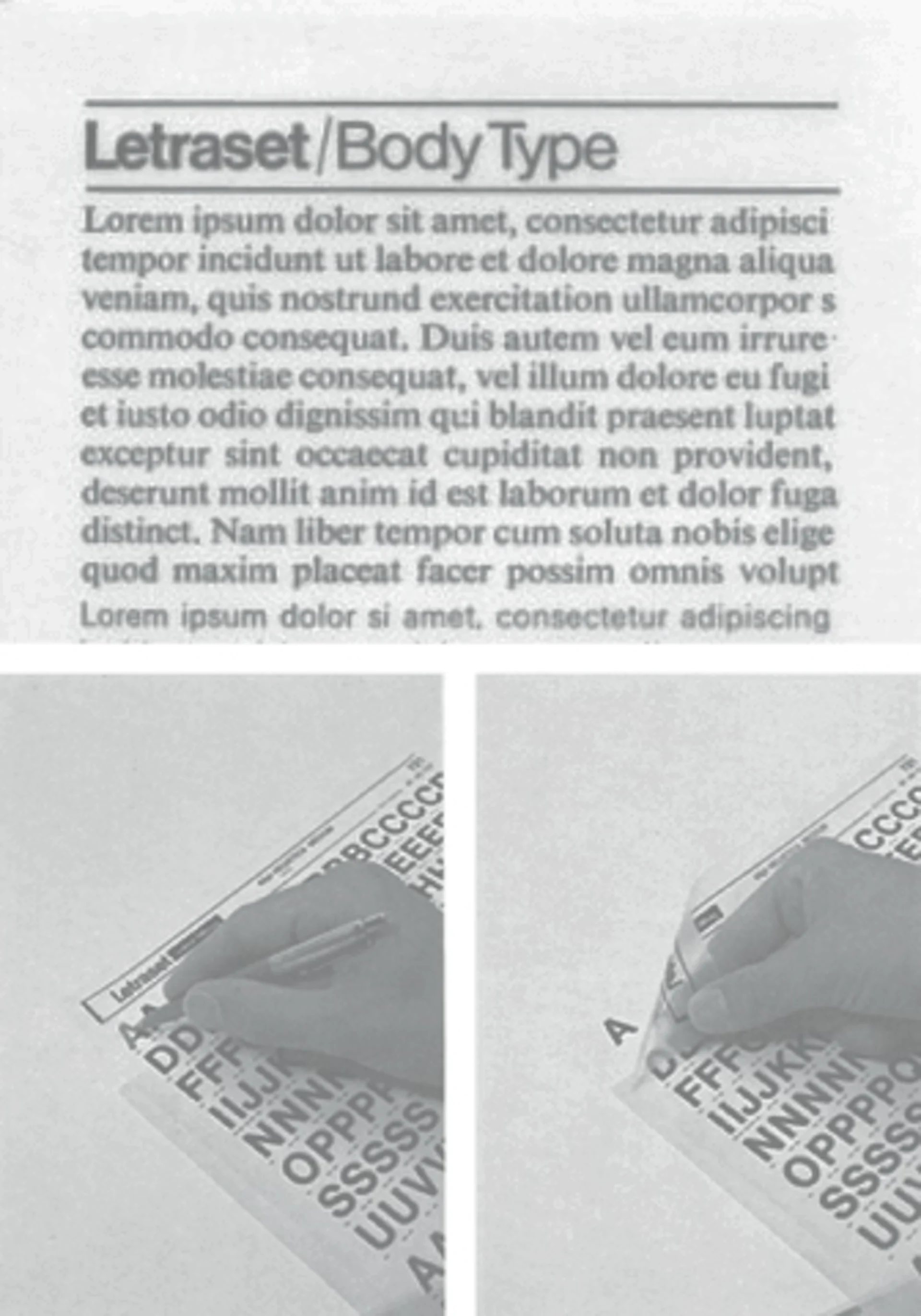 Feuilles de Transfert Letraset