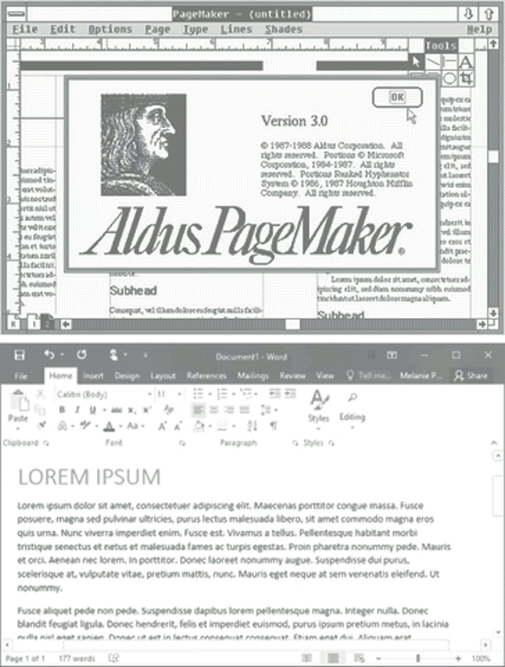 Word processing software